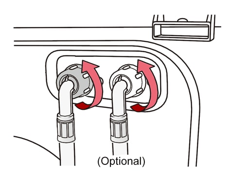 Disconnecting the L-shaped arm fitting