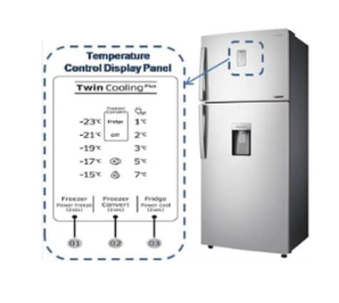 samsung 2-door refrigerator settings