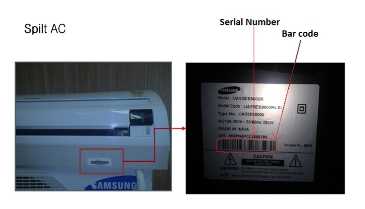 Serial Number On The Air Conditioner Samsung India