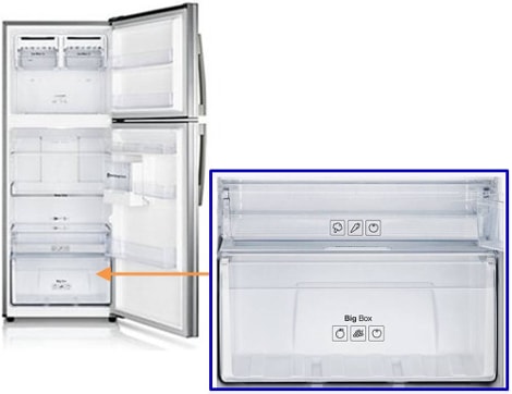 how to open ice box in samsung refrigerator