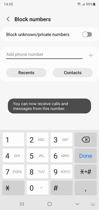 How to Block and Unblock numbers from calling me on my Galaxy Device