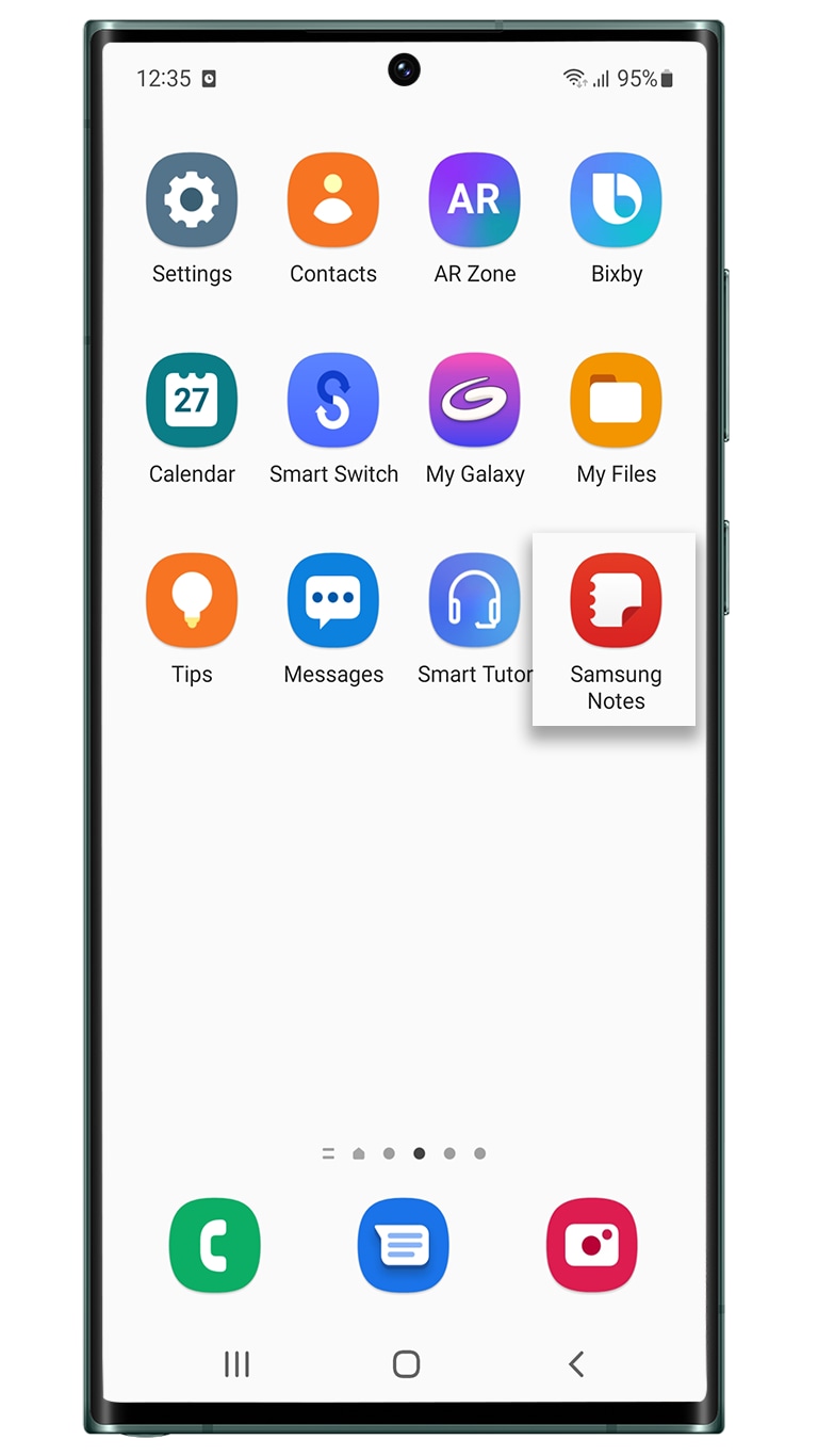Samsung on sale notes app