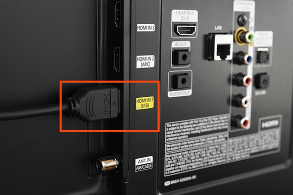 How to connect a product with a DVI output to a TV with a HDMI input.