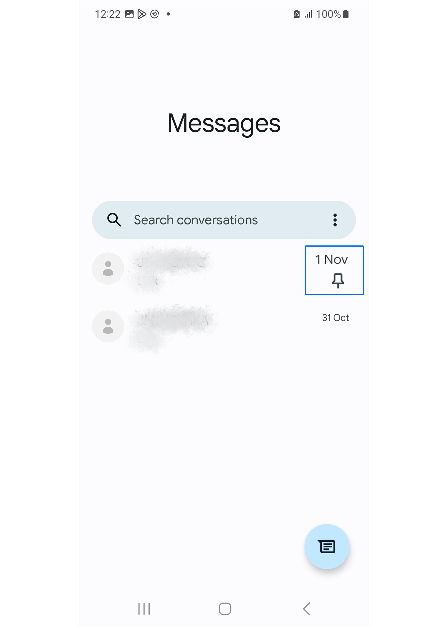 How to use pin to top option on Message app? Samsung India