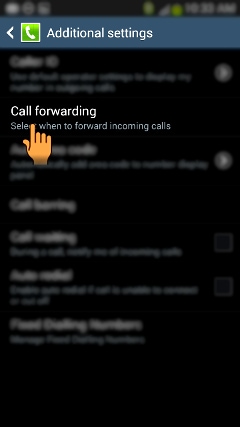 How to enable Call forwarding service when unanswered in Samsung Galaxy Grand Neo?