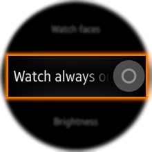 Samsung watch always online on