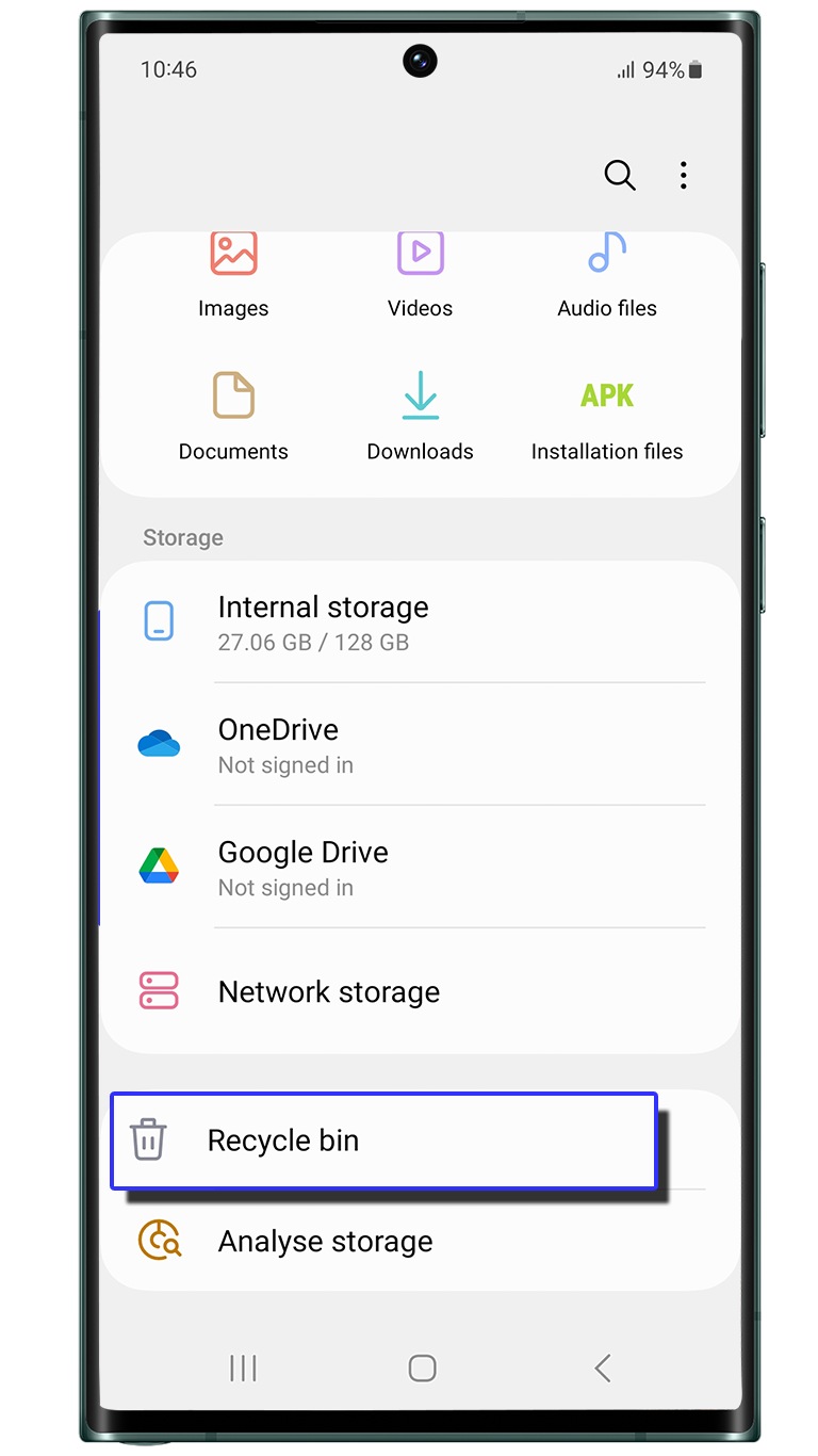 How to restore data from recycle bin? Samsung India