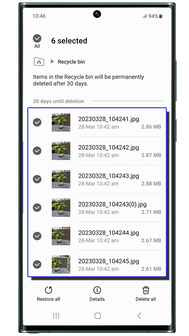 How to restore data from recycle bin? Samsung India
