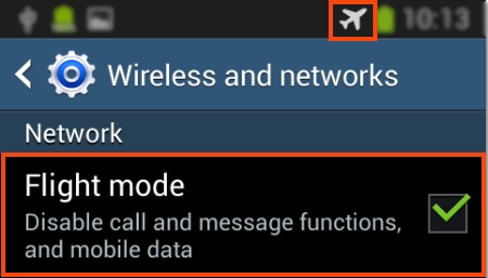 What is Flight mode in Samsung Galaxy Smartphones?