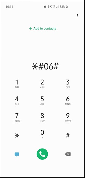 mobile number check code samsung