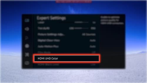 to enable HDMI UHD Color in Series 6 4K UHD | Samsung India