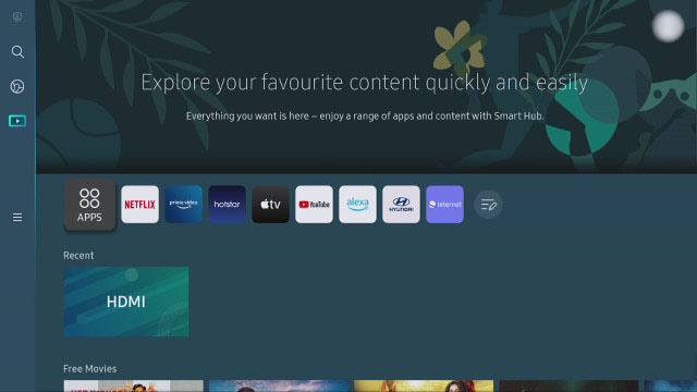 How to manage apps on Samsung smart TV?