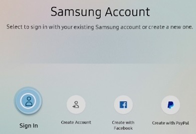 How to sigin to a samung account?
