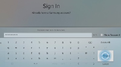 How to sigin to a samung account?