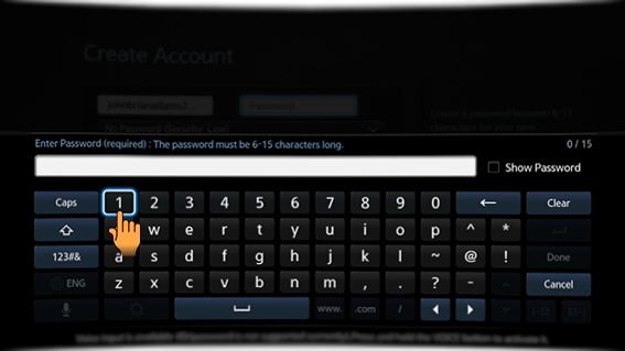 virtual keyboard for samsung smart tv