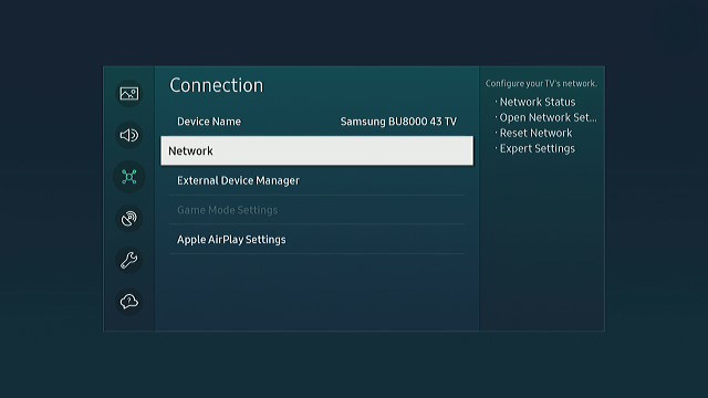 Samsung tv on sale wifi connection