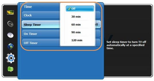 Remote help - any way to access the TV's sleep timer at a property