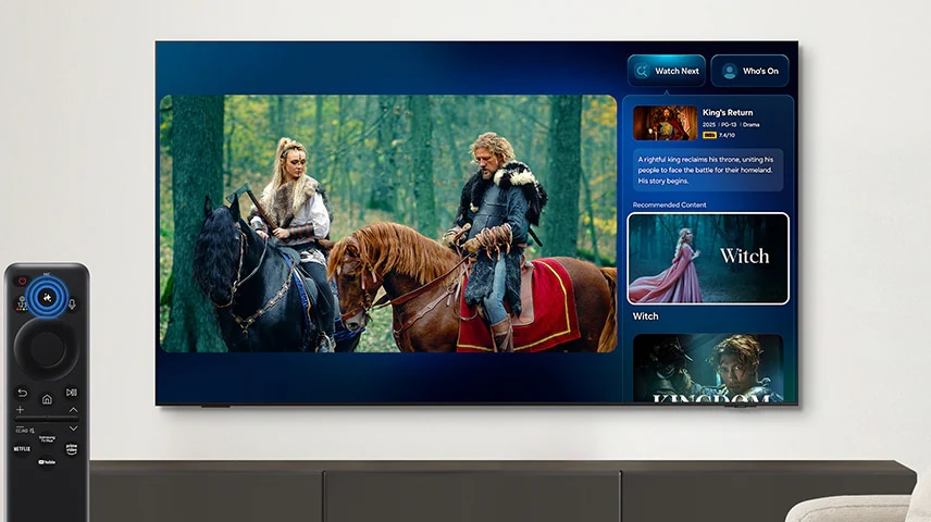 TV shows name and filmography of the actor on screen in the show being played after the AI button on the remote was clicked.