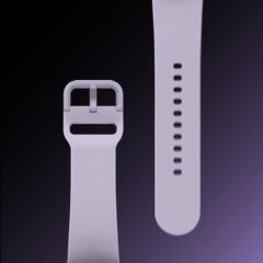 بند Galaxy Watch5 اسطوخودوسی به‌صورت صاف روی سطح قرار دارد و جزئیات و طرح بند را نشان می‌دهد.                                            