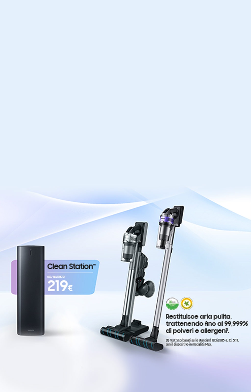 Scegli l'aspirazione Jet, ricevi Clean Station™ | Samsung Italia