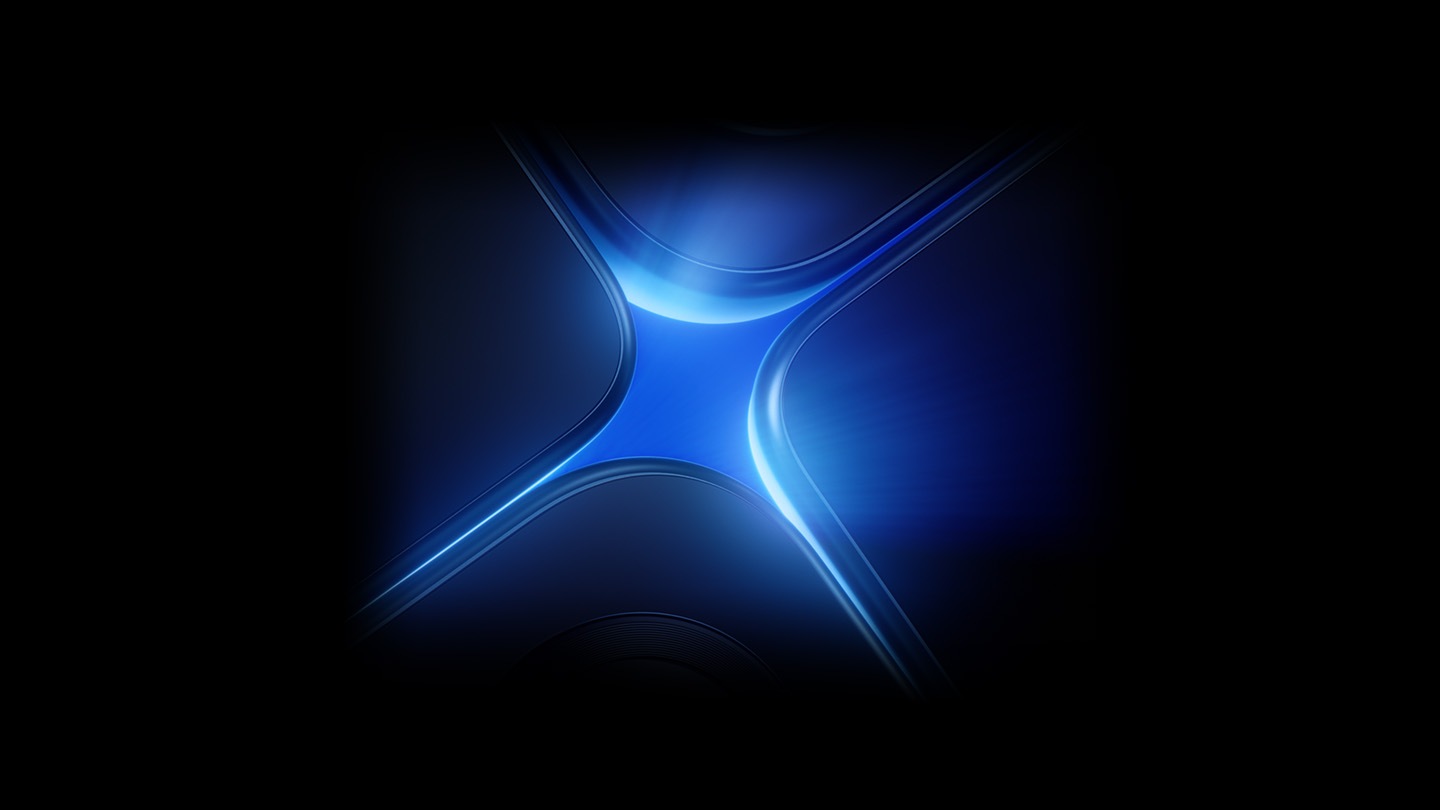 四隅のクローズアップ。Galaxy S25 Series（ギャラクシーエス25シリーズ）のデバイスが集まっている。デバイスが背面から見えており、光が隙間から射し込み、Galaxy AIの星型を形成している。