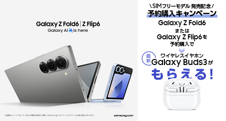 Galaxy Z Fold6（ギャラクシーゼットフォールド6）、Galaxy Z Flip6（ギャラクシーゼットフォールド6）の発売記念キャンペーン。）