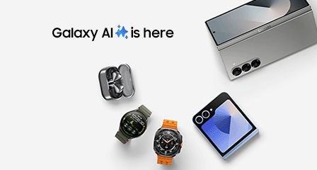 Galaxy AI（ギャラクシーエーアイ）の文字とGalaxy（ギャラクシー）のスマホ。