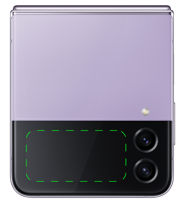 Galaxy Z Flip4(ギャラクシーZフリップ4)のカバーディスプレイをわかりやすく説明している。