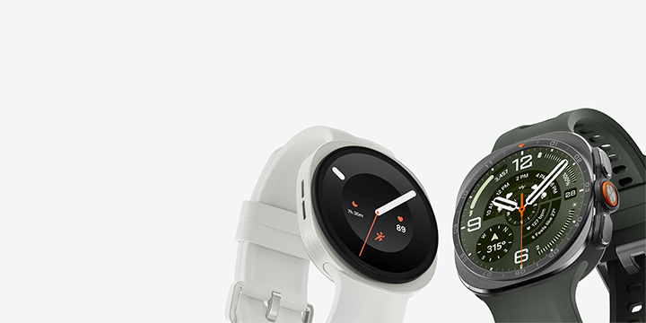 Galaxy Watch9（ギャラクシーウォッチ9）とGalaxy Watch Ultra2（ギャラクシーウォッチウルトラ2）のキービジュアル。