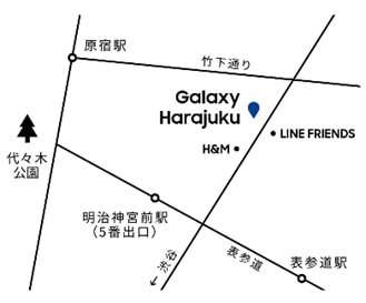 「Galaxy Harajuku map」