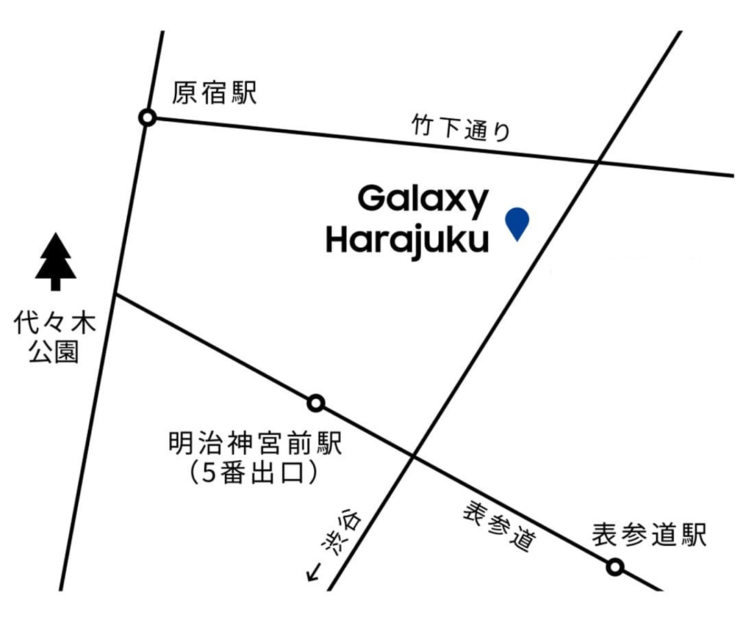 Galaxy Harajuku アクセスマップ
