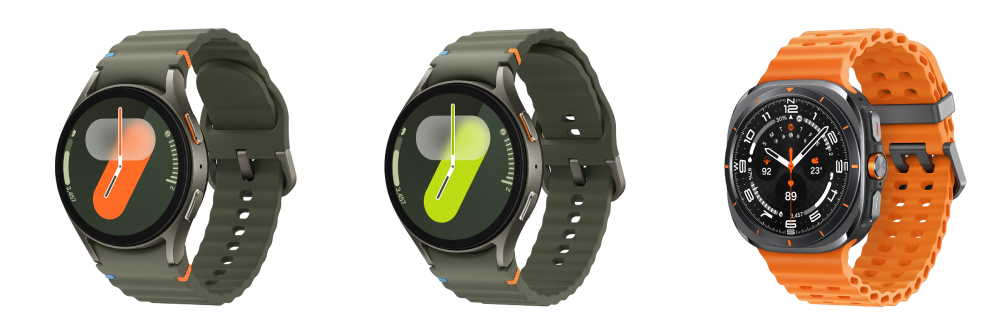 Does the location information measure position using the built in GPS of the Galaxy Watch 7 and Watch Ultra Samsung Gulf