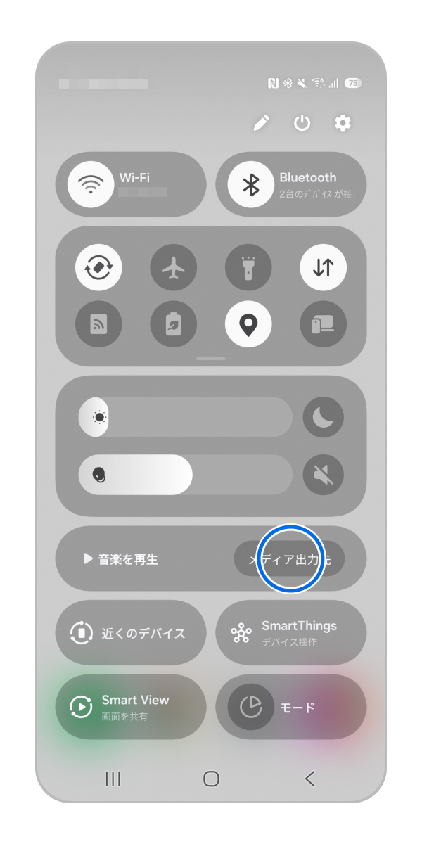 Galaxy) デュアルオーディオを利用して複数の端末でメディアを