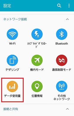 Galaxy S5 Sc 04f Galaxy S5 Active モバイルデータ通信のデータ使用量を確認する方法を教えてください Samsung Jp