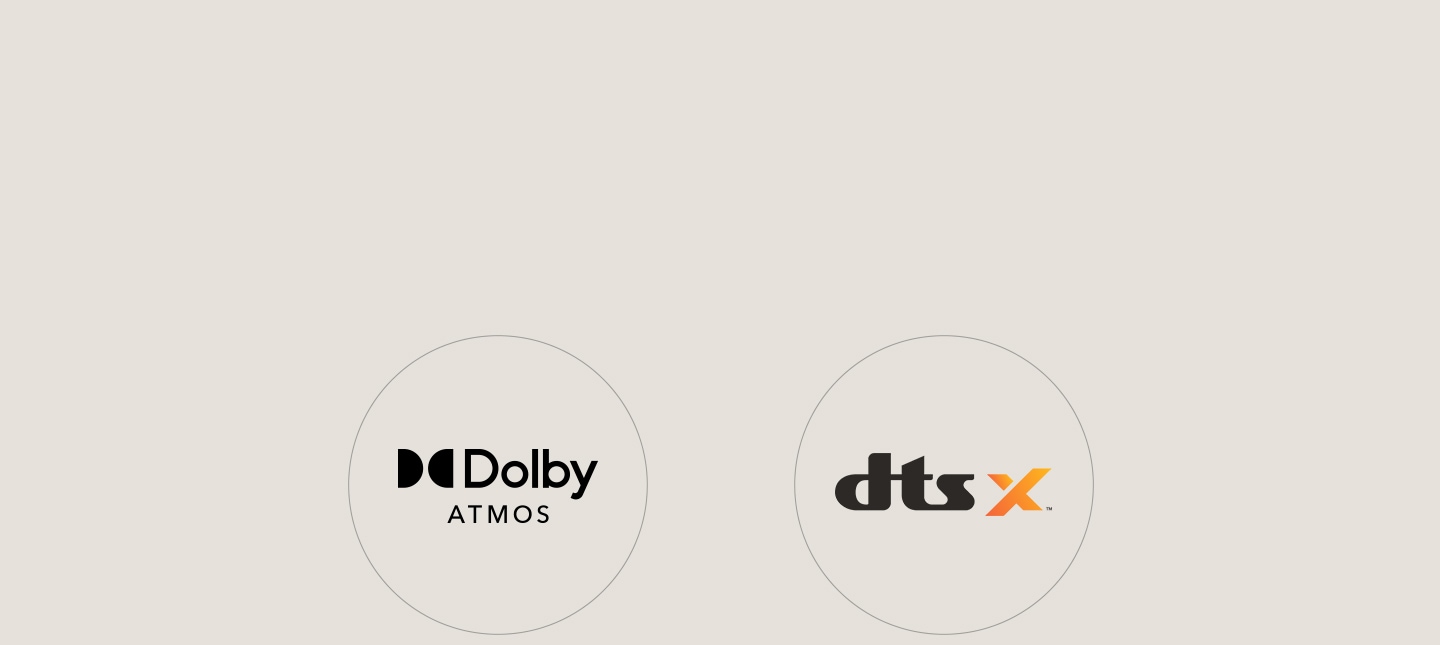 Dolby Atmos icon and DTS:X icon