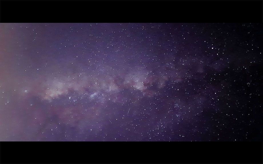 Some night sky photography showing the Milky Way stretching horizontally across the night sky.