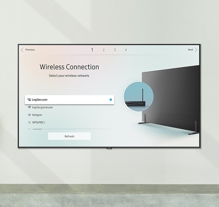 Connecting Smart TV to the wireless internet with the caption