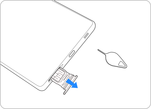 Извлеките лоток SIM-карты