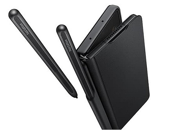 フラワーB ブルーグレイ Galaxy Z Fold3 専用 S Pen Fold Edition