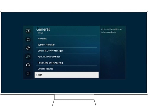 How to reset my Samsung TV