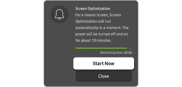 oled 12 hours elapsed message