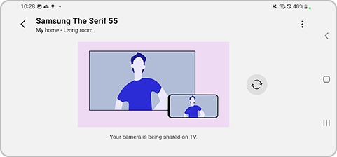 sharing mobile camera on tv