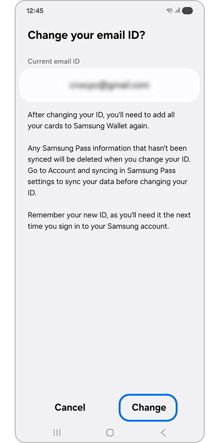 How to change the email ID of your Samsung account | Samsung Lebanon