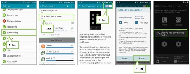 ultra power saving mode set up