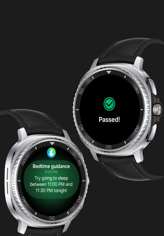 Galaxy Watch8 Classic showing personalized sleep coaching summary, including sleep score & insights for rest and recovery
