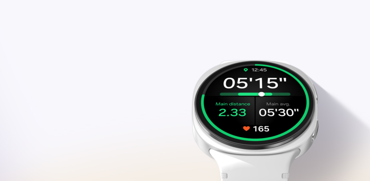 Samsung Galaxy Watch 8 featuring 3000 nits display brightness for superior clarity in bright sunlight conditions.