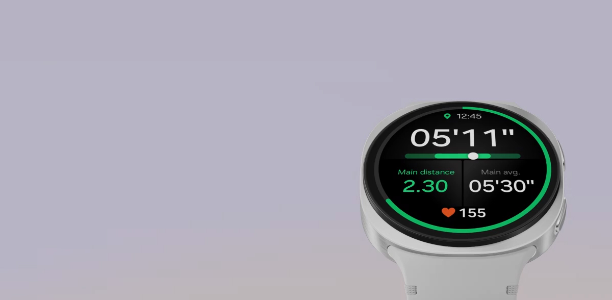 Samsung Galaxy Watch 8 displaying 3000 nits brightness, ensuring clear visibility even under direct sunlight.
