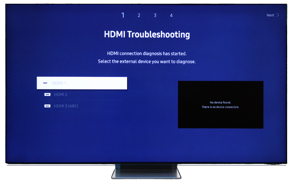 vinge krigerisk Til ære for My TV doesn't detect a device connected via HDMI | Samsung LEVANT