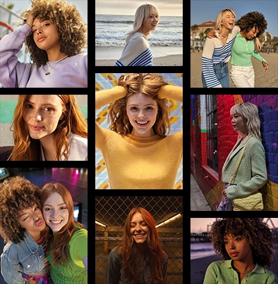 A collage of nine portraits taken with Galaxy S22 Ultra and featured in the Portrait Gallery showcases the versatility of the pro-grade camera in a full range of lighting conditions, such as nighttime or bright light, resulting in detailed, high-quality photos with vivid colors.