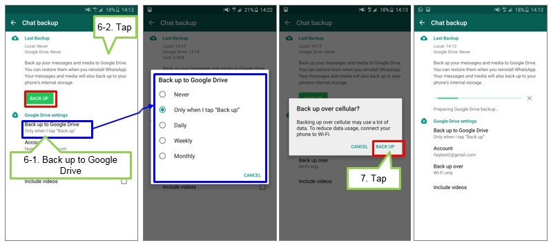 Whatsapp backup 6 - 7
